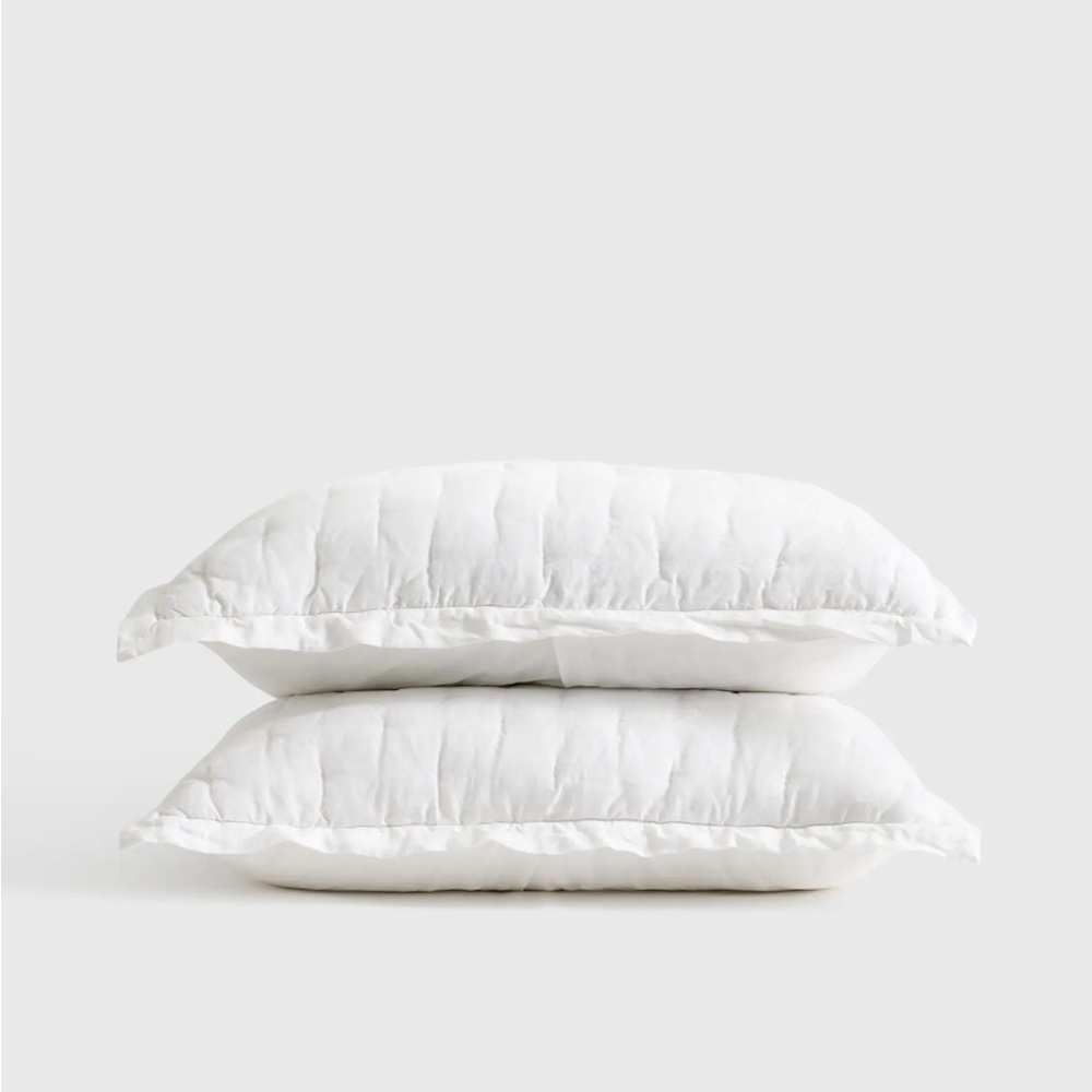 Quince European Linen Dream Sham King White